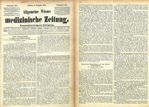 Članak dr Lazarevića u Wiener Medizinische Zeitung iz 1884. godine